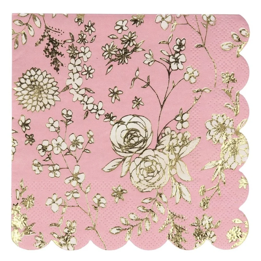 Meri Meri English Garden Lace Assorted Small Napkins, 16 ct (4 Colors)